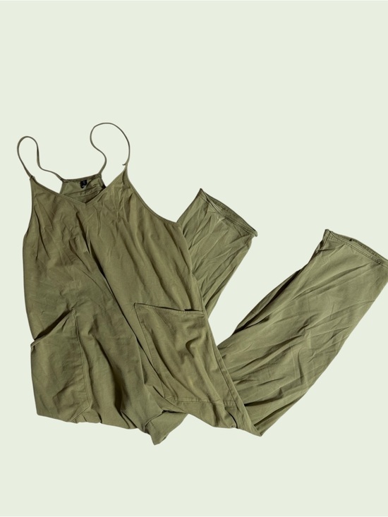 Automet Pants - Olive Green Cozy Stretchy Lightweight Jumpsuit in M